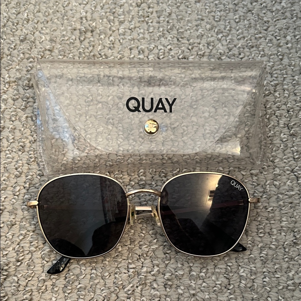 Quay Australia Gold and Black Sunglasses